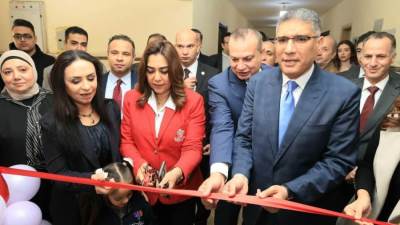 وزيرتا التضامن والتنمية ومحافظ الجيزة يفتتحون المجمع الخدمي بمساكن روضة السودان