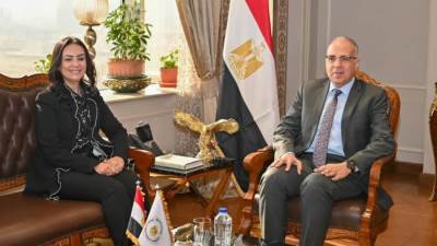  وزير الموارد المائية والري ووزيرة التضامن يبحثان التعاون في مجال تدوير ورد النيل