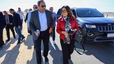 وزيرة التنمية ومحافظ قنا يفتتحان محطة مياه الشرب بقرية حجازة بحري بمركز قوص بحضور فريق عمل البنك الدولي