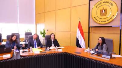 وزيرة التضامن الاجتماعي تلتقي وفد المتابعة الدورية النصف السنوية لبعثة البنك الدولي