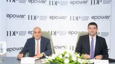 شركة التعمير والإسكان (HDP) تتعاون مع شركة إي للكهرباء والطاقة EPower لإدارة شبكات الكهرباء والمياه بمشروعاتها