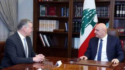 الرئيس اللبناني يستقبل المهندس كريم بدوى وزير البترول والثروة المعدنية والوفد المرافق 