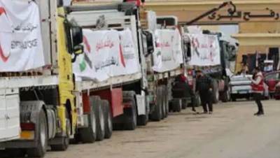 قافلة المساعدات الإنسانية "زاد العزة" الـ 110 تتوجه إلى قطاع غزة