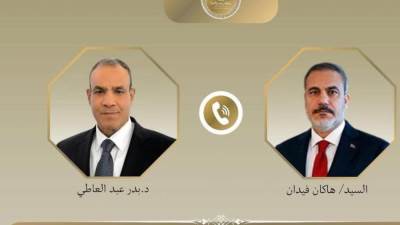 اتصال هاتفي بين وزير الخارجية ونظيره التركي