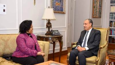 وزير الخارجية يبحث مع المديرة التنفيذية للنيباد سبل تعزيز التعاون التنموي في أفريقيا