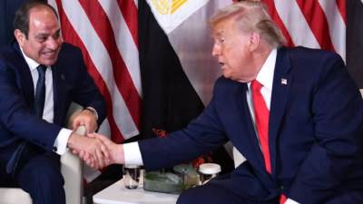 ترامب: الرئيس السيسي قائد عظيم وعلاقتنا بمصر مثالية وسنعمل على حل أزمة سدّ النهضة
