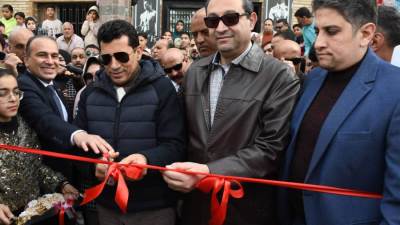 وزير الشباب والرياضة ومحافظ دمياط يفتتحان الملعب الخماسي بمركزي شباب ميت الخولي وأبو عدي