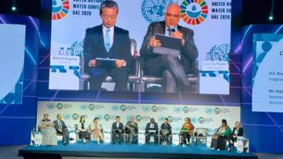 سويلم يشارك في فعاليات "الجلسة التشاركية لرؤساء مؤتمر الأمم المتحدة للمياه ورؤساء الحوارات التفاعلية"