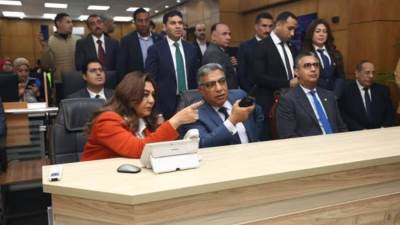 وزيرة التنمية ووزير التموين ومحافظ الدقهلية يتفقدون مركز سيطرة الشبكة الوطنية للطوارئ والمركز التكنولوجي