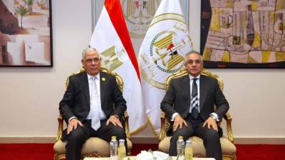 وزير العدل يستقبل النائب العام لتهنئته بتولي مهام منصبه