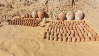 الكشف عن مجموعة من المقابر الصخرية بقبة الهواء بأسوان