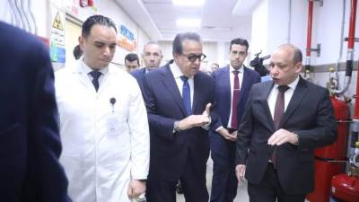 وزير الصحة يفتتح وحدة السكتة الدماغية الشاملة بمستشفى العاصمة الجديدة