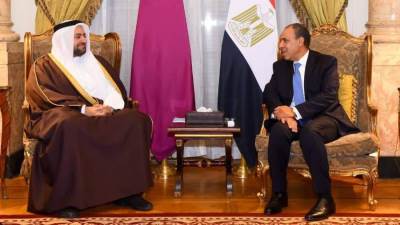 وزير الخارجية يلتقي وزير الدولة بوزارة الخارجية القطرية