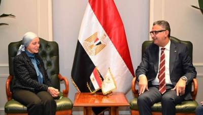 وزير التموين يلتقي السيدة رواد الحلبي مدير برنامج الأغذية العالمي – مكتب مصر لبحث تعزيز التعاون المشترك
