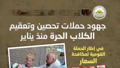 الزراعة: تنفيذ الحملة القومية لمكافحة السعار والسيطرة على أعداد الكلاب الحرة