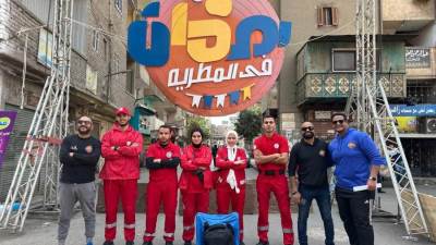 الهلال الأحمر المصري ينتشر بفرق الاستجابة أثناء الطوارئ وفريق طبي متكامل لتأمين إفطار المطرية 2026