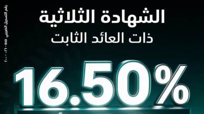 البنك الزراعي المصري يطلق الشهادة الثلاثية بعائد ثابت يصل إلى 16.5%