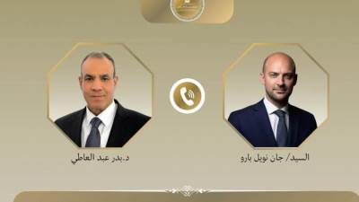 وزير الخارجية يبحث مع نظيره الفرنسي التطورات الإقليمية وسبل خفض التصعيد في المنطقة