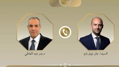 وزير الخارجية يبحث مع نظيره الفرنسي التطورات الإقليمية وسبل خفض التصعيد في المنطقة
