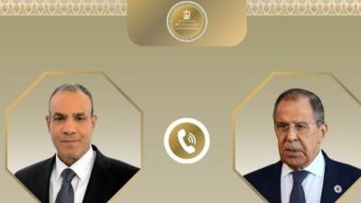 وزير الخارجية يبحث مع نظيره الروسى جهود خفض التصعيد بالإقليم