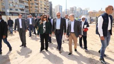 وزيرة التنمية والبيئة ومحافظ الإسكندرية يتفقدان مشروع تطوير بئر مسعود وتوسعة الكورنيش