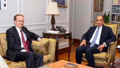 وزير الخارجية يستقبل نائب سكرتير عام جهاز الخدمة الخارجية للاتحاد الأوروبي