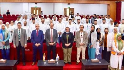 صندوق مكافحة الإدمان يعقد ورش تدريبية لطلاب كلية التمريض جامعة مصر للعلوم والتكنولوجيا حول آليات الاكتشاف المبكر لتعاطي المواد المخدرة وكيفية التعامل مع الحالات المرضية