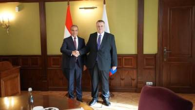 وزير الخارجية يلتقي نائب رئيس الوزراء الروسي في موسكو