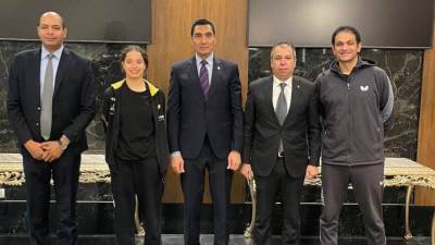 وزير الرياضة يستقبل هنا جودة بعد إنجازها التاريخي والتأهل لربع نهائي كأس العالم لتنس الطاولة