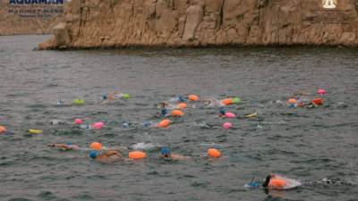 وزارة الشباب والرياضة.. أسوان تشهد ختام بطولة aqua man للسباحة أمام معبد فيله