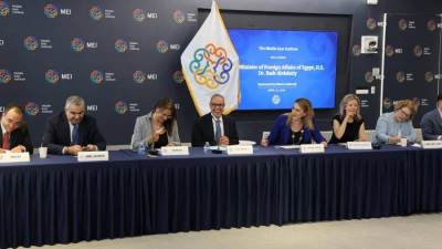 وزير الخارجية يشارك في مائدة مستديرة في "معهد الشرق الأوسط" بواشنطن ويستعرض محددات الموقف المصري من الأزمات الاقليمية