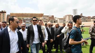 وزير الرياضة ومحافظ الدقهلية يتفقدان استاد المنصورة ويتابعان تطوير نزل شباب المنصورة