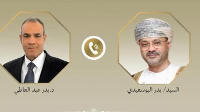 وزير الخارجية ونظيره العماني يشددان على ضرورة تضافر الجهود للحيلولة دون تجدد المواجهات العسكرية بالمنطقة