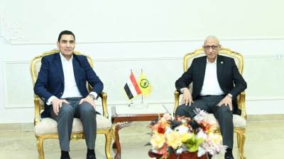 وزير الشباب والرياضة يلتقي محافظ شمال سيناء بديوان عام المحافظة