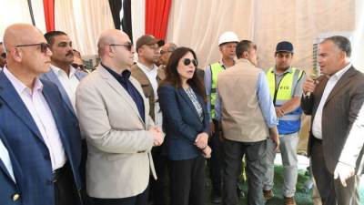 وزيرة الإسكان ومحافظ الفيوم يتفقدان محطة معالجة صرف صحي أبو شنب بمركز أبشواي