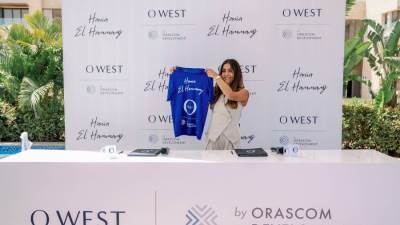 شركة O West من أوراسكوم العقارية يرعى بطلة الإسكواش هانيا الحمامي لمدة ثلاث سنوات لدعم الأبطال المصريين وتعزيز حضورهم العالمي 