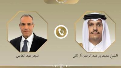 وزير الخارجية يبحث مع رئيس مجلس الوزراء وزير خارجية قطر خفض التصعيد الإقليمي