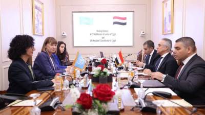 وزير العدل يلتقي المنسقة المقيمة للأمم المتحدة في مصر لبحث تعزيز التعاون في مجالات العدالة وسيادة القانون