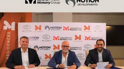تحالف استراتيجي بين «Mimary Group» و«NOTION Developments» و«ABC Hotels» لتطوير مشروع “M–Residence” في قلب المهندسين