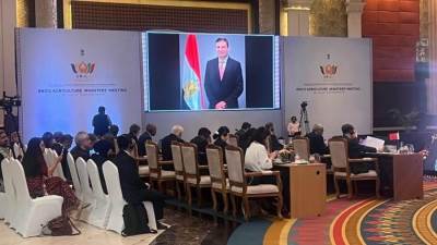 وزير الزراعة في كلمة مسجلة لمصر أمام مؤتمر "بريكس" الزراعة بالهند: نتبنى سياسات تعزيز الأمن الغذائي وتمكين صغار المزارعين