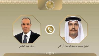 وزير الخارجية يبحث مع نظيره القطري التطورات الإقليمية