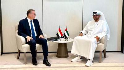 وزير البترول يبحث مع الدكتور سلطان الجابر زيادة استثمارات أدنوك لاستكشاف وإنتاج الغاز