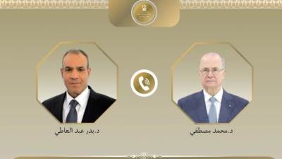 وزير الخارجية يبحث مع رئيس الوزراء الفلسطيني دعم السلطة الفلسطينية وتطورات الأوضاع في قطاع غزة
