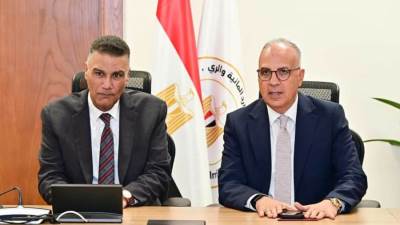 وزير الري ومحافظ جنوب سيناء يبحثان موقف مشروعات الموارد المائية بمحافظة جنوب سيناء