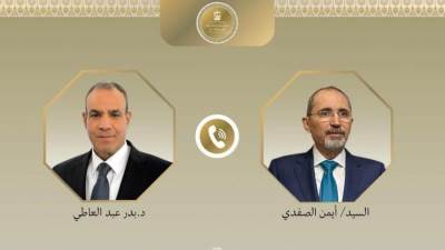 وزير الخارجية يبحث مع نظيره الأردني تطورات الأوضاع في الأراضي الفلسطينية والجهود الرامية لخفض التصعيد الإقليمي