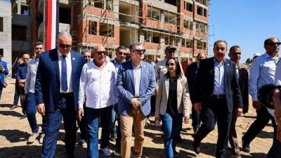 وزير التخطيط ومحافظ البحيرة يتفقدان مشروع إنشاء المدرسة المصرية اليابانية بمدينة دمنهور