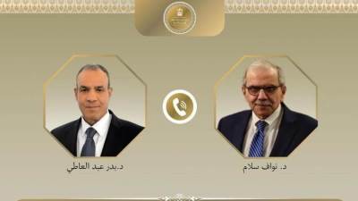 وزير الخارجية يبحث مع رئيس الوزراء اللبناني تطورات الأوضاع في لبنان