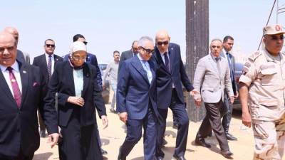 وزير العدل يتفقد "مدينة العدالة" بالعاصمة الجديدة وبرفقته رئيسا هيئة قضايا الدولة وهيئة النيابة الإدارية