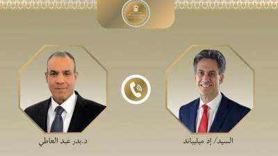 اتصال هاتفي بين وزير الخارجية ونظيره البريطاني لتعزيز فرص التعاون بين البلدين