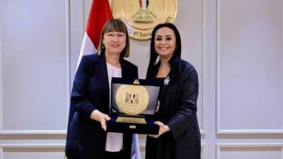 وزيرة التضامن الاجتماعي تلتقي المنسق المقيم للأمم المتحدة في مصر
